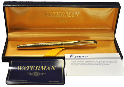 WATERMAN CF Plaque OR G Barley French c.1959's Fountain pen w/18K