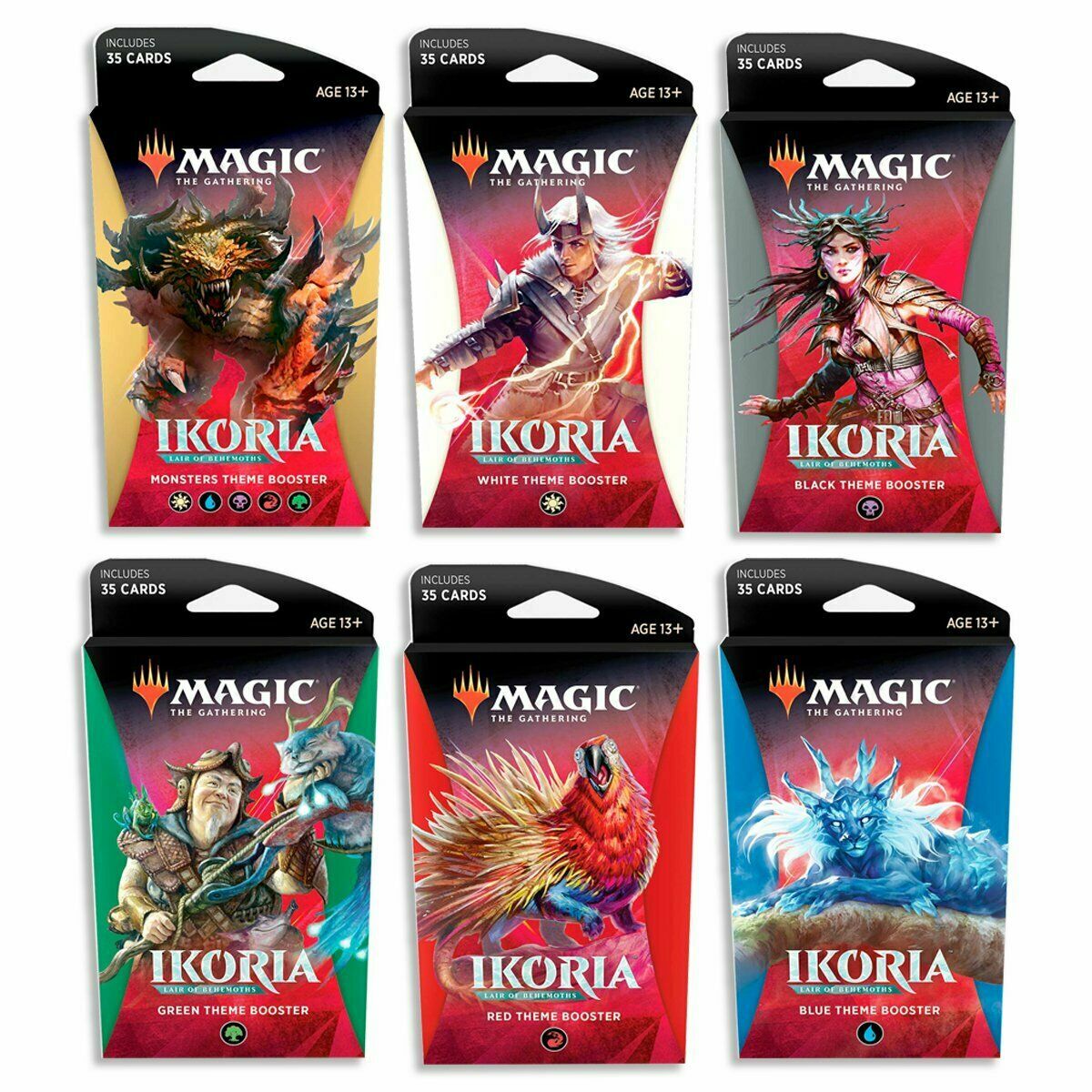 Magic The Gathering MTG Ikoria Lair of Behemoths Set of 6 x Theme