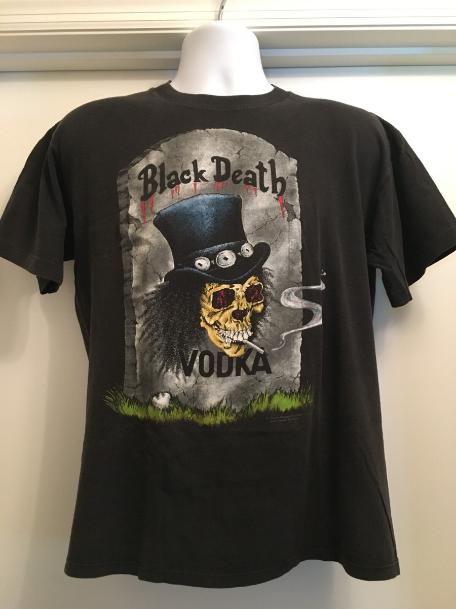 90's 良フェード black death vodka vintage tee 90's Black death