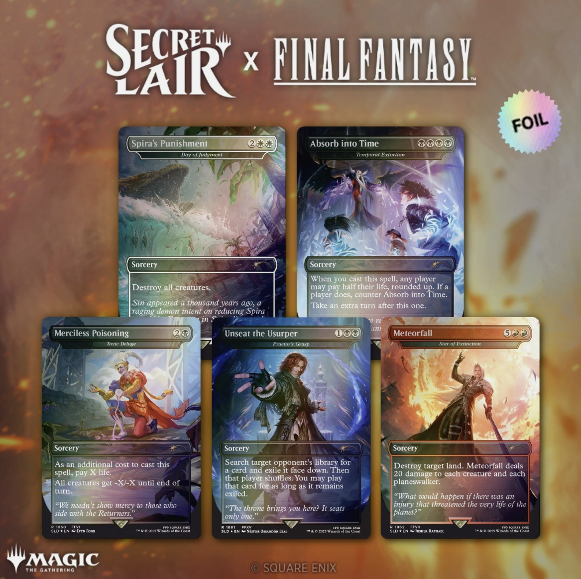 MTG Final Fantasy Secret Lair COMPLETE FOIL BUNDLE English * Best