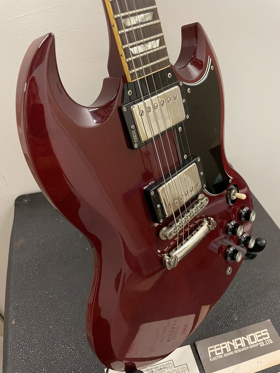 1995 Fernandes Burny Gibson '63 SG Model Copy Cherry Guitar Japan