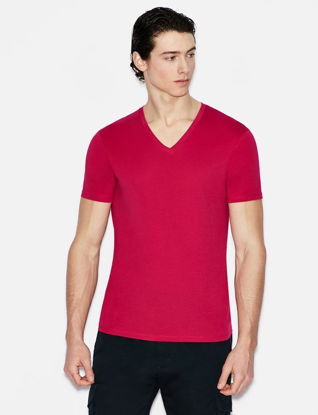 Men's Armani Exchange Slim Fit , Cerise Pink T Shirt, Style#8NZT75