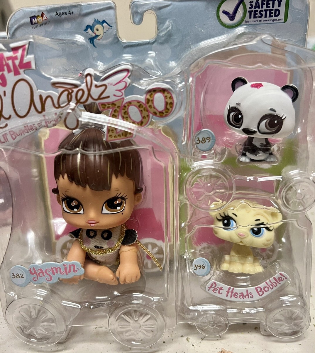 New Bratz LIL' Angelz ZOO Yasmin Like Lps Rare With 2 Bobble Head