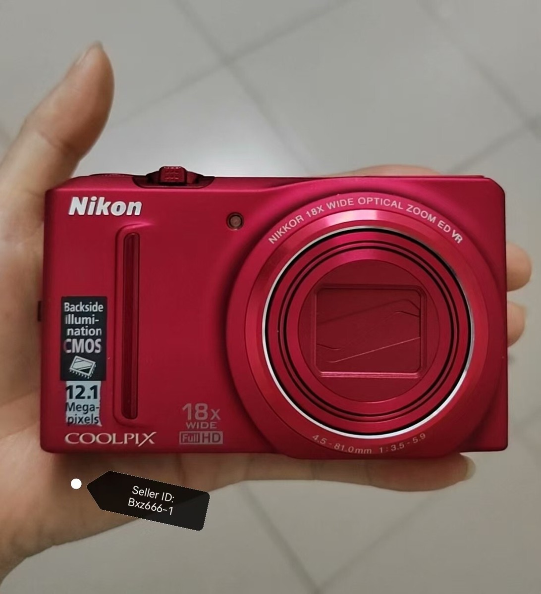 Nikon COOLPIX S9100 12.1MP 18x Zoom HD Digital Camera Red w