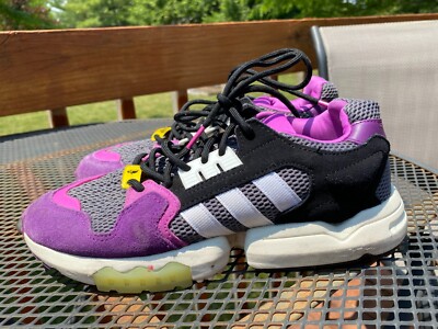ふぉーず Adidas Ninja Time ZX Torsion Shoes Gray Purple FW9831 Mens