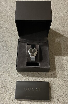 GUCCI 6700L STAINLESS STEEL WR WOMENS QUARTZ WATCH & BOX sapphire