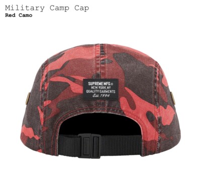 Brand New Supreme Military Camp Cap Red Camo - SS23 - Box Logo
