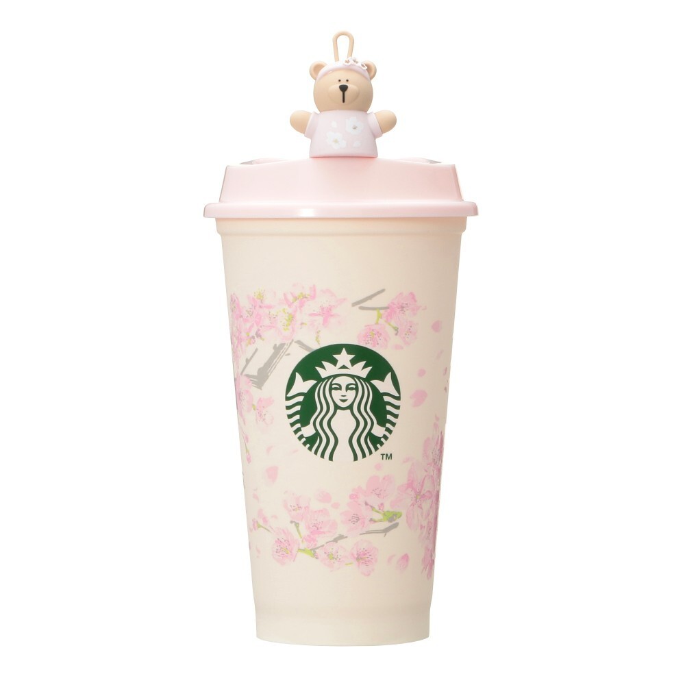 STARBUCKS Japan SAKURA 2025 Reusable Cup 473ml Drink Holder Cap