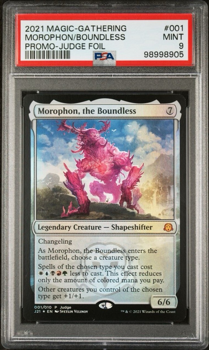 2021 MAGIC-GATHERING MOROPHON/BOUNDLESS PROMO-JUDGE FOIL PSA #001