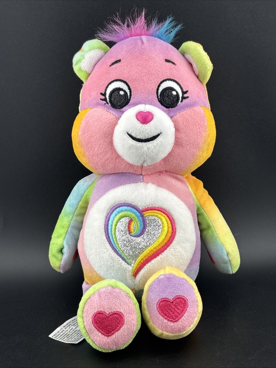 Care Bears Togetherness Bear Rainbow Heart Plush Bean Stuffed