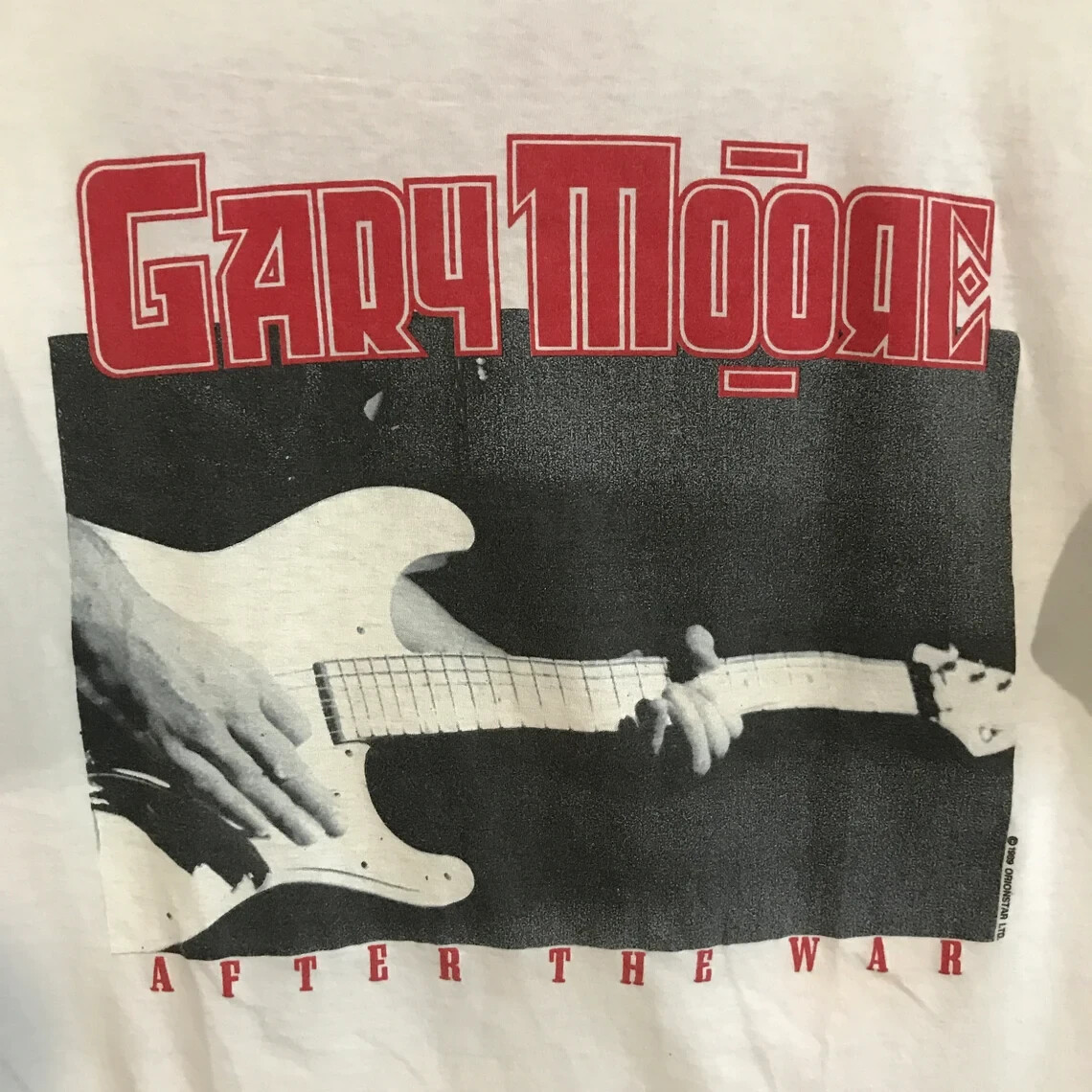 Vintage 1989 Gary Moore After The War Tour T-shirt Blues Rock