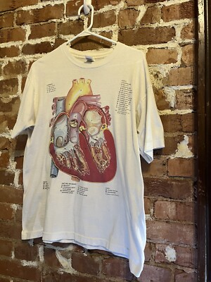 Vintage 90's Heart Anatomy RARE Kurt Cobain Nirvana SoundGarden T