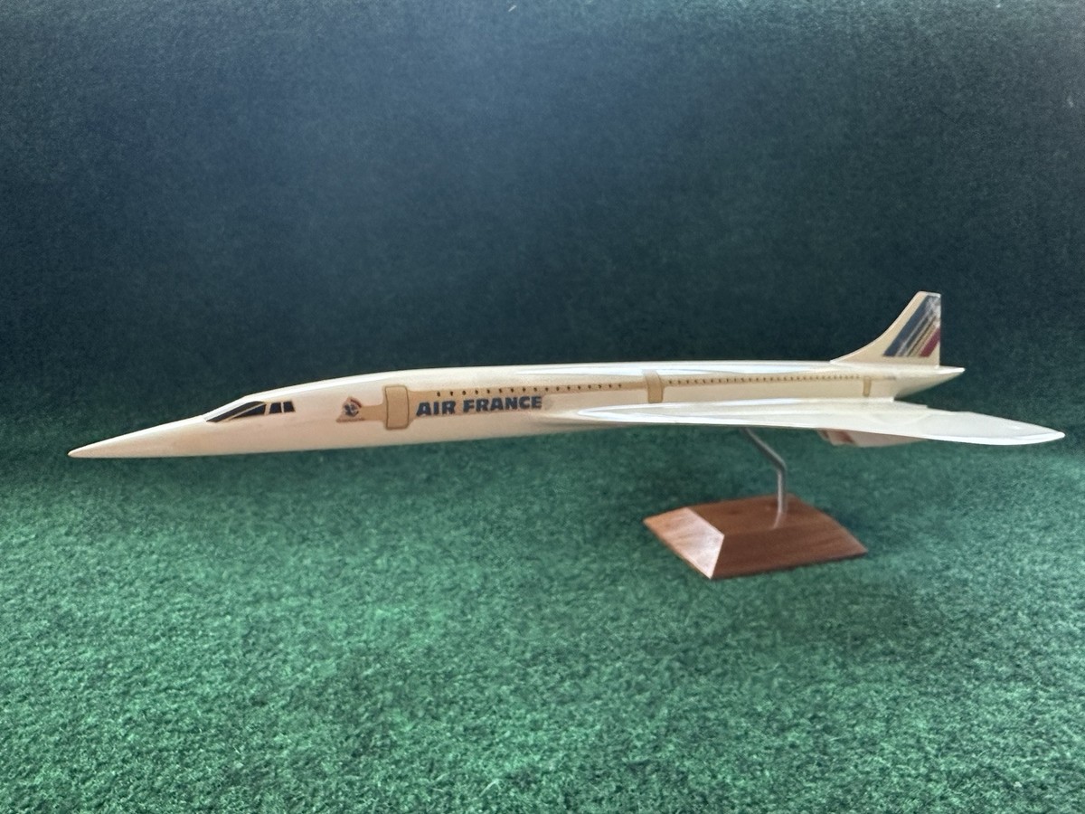 Vintage Concorde Air France 1/100 25” Length Desk Model | eBay