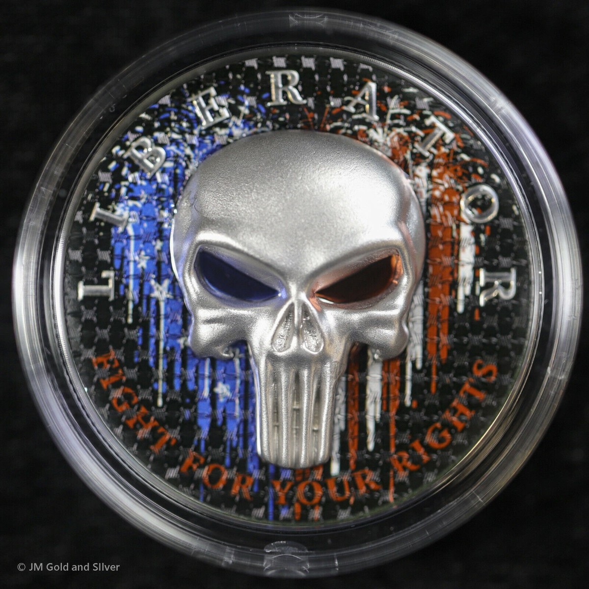 2021 Dark Side 1 oz Silver Colorized 1 Soul Liberator Coin With