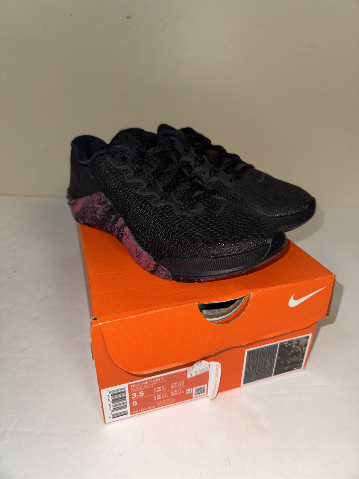 Nike METCON 5, AQ1189 006, Men's 3.5/Wmn's 5, Black, Oil grey