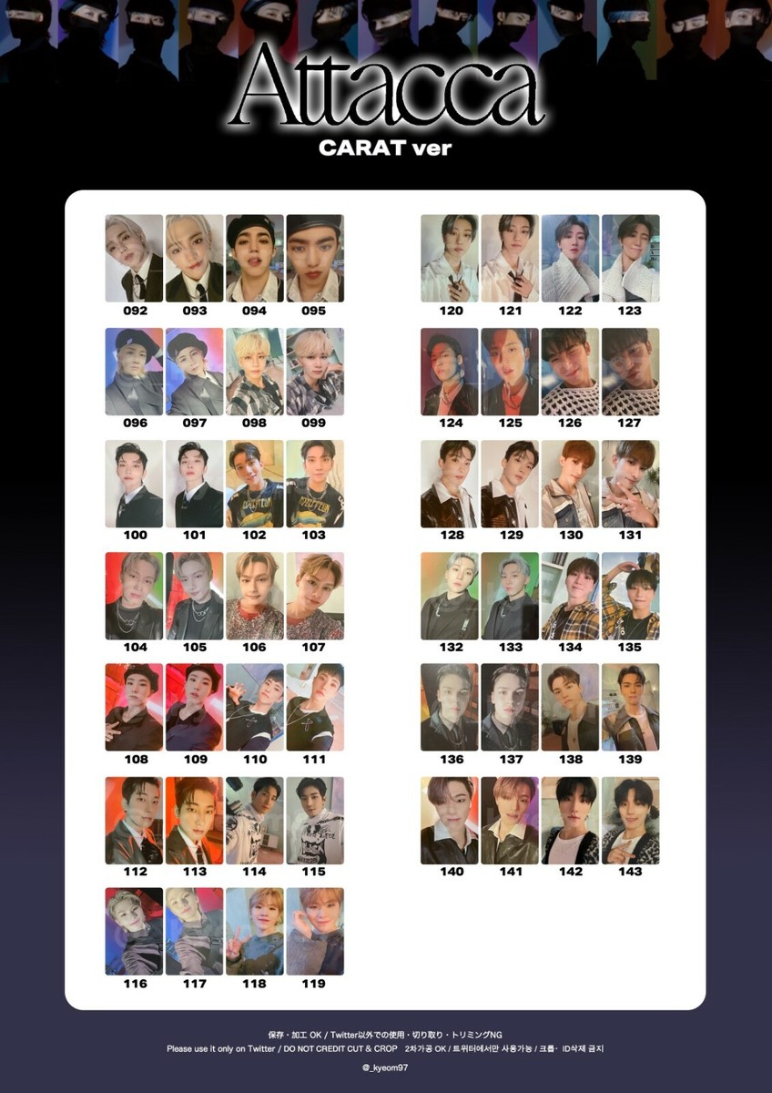 THE8 SEVENTEEN Attacca CARAT ver. Official Photo card SVT
