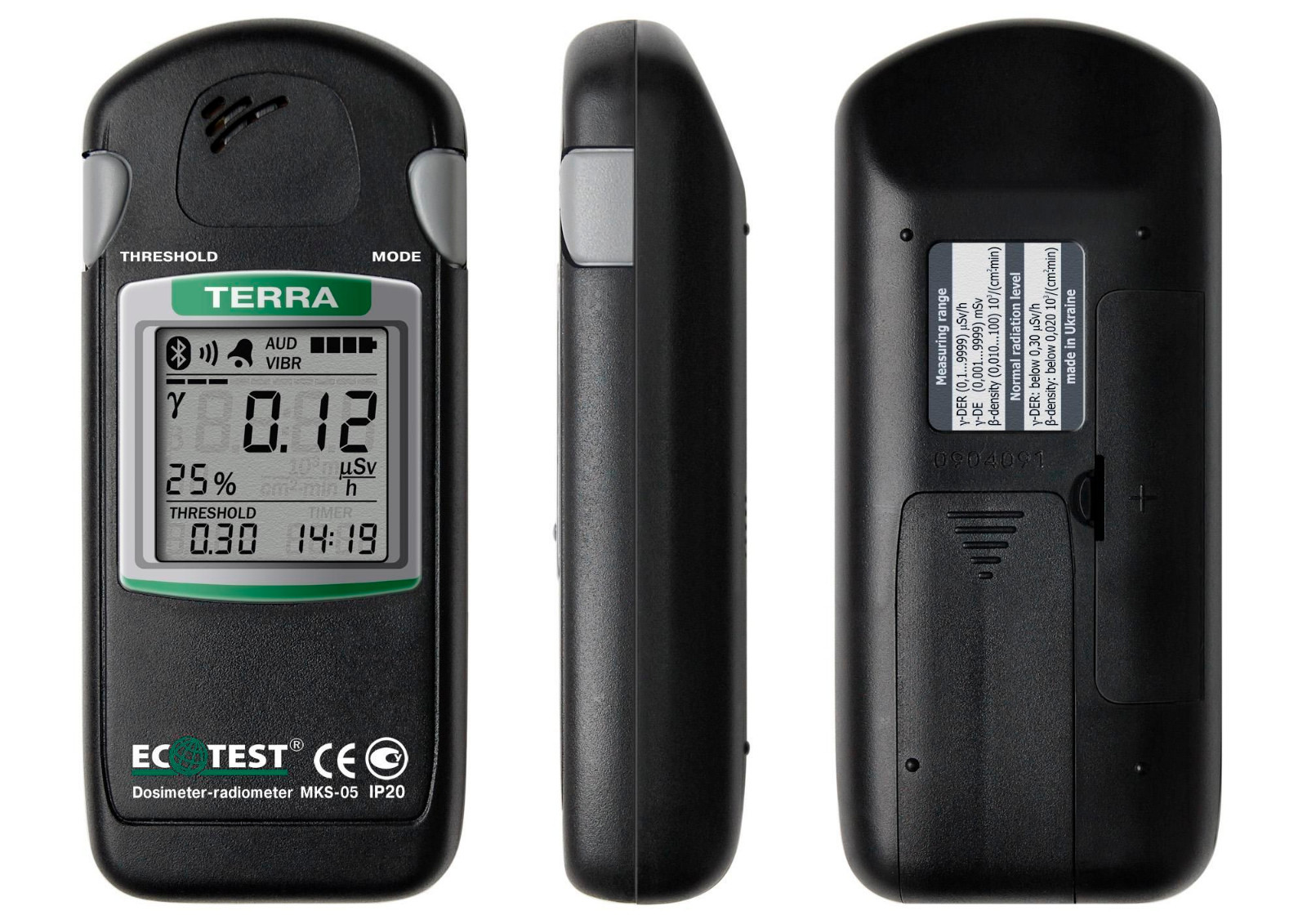 ガイガーカウンター ECOTEST TERRA MKS-05 Bluetooth 放射線測定器