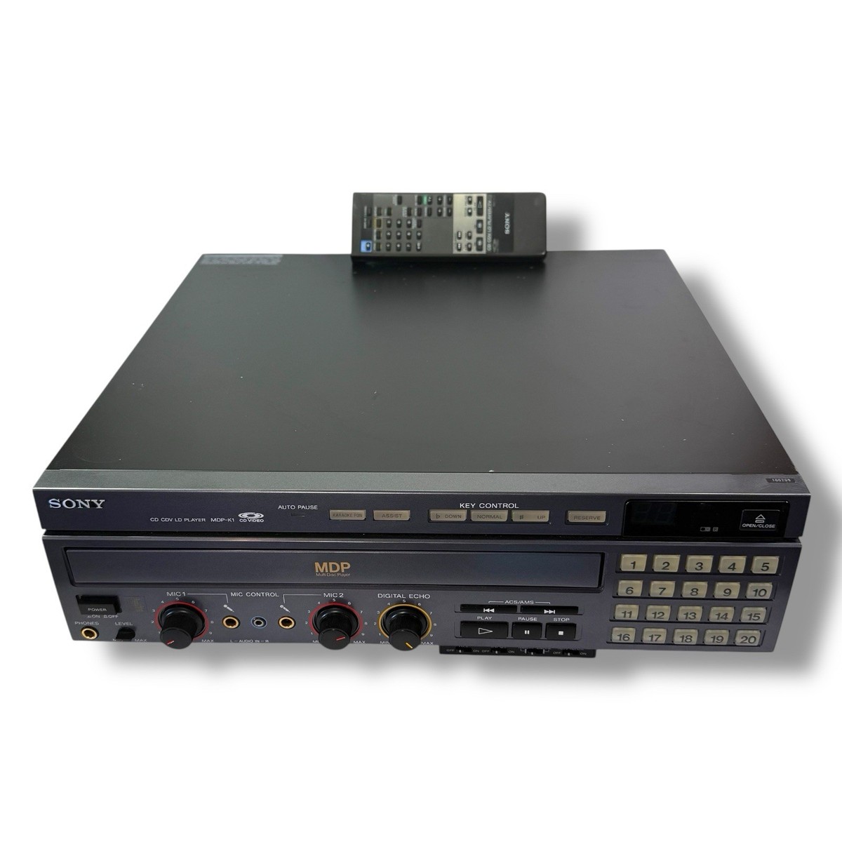 Vintage Rare Sony MDP-K1 Karaoke CD CDV LD Laser Disc Player CD