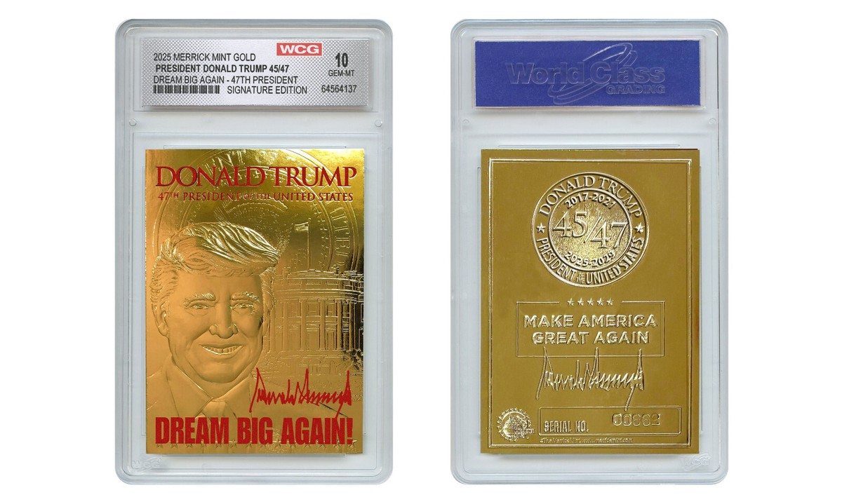 DONALD TRUMP 2025 47th President GOLD SIGNATURE Card - Graded GEM