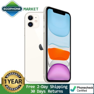 Apple iPhone 11 -64 GB - White (Unlocked) - 85%+ Battery Very Good