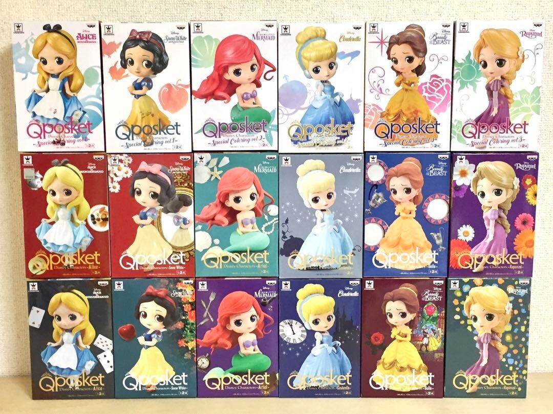Q posket Disney Princess 18 Pieces Set First Edition + Special