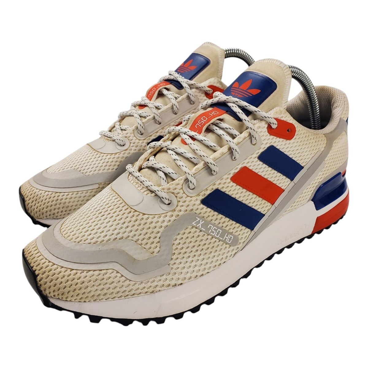 ADIDAS Shoes ZX 750 HD Mens Size 9 White COLLEGIATE ROYAL RED