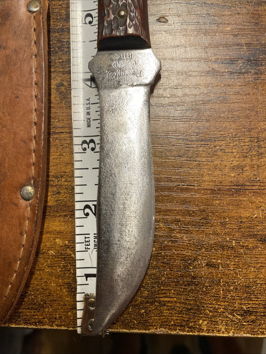 Vintage Original Remington DuPont RH 4 Bone Handled Fixed Blade