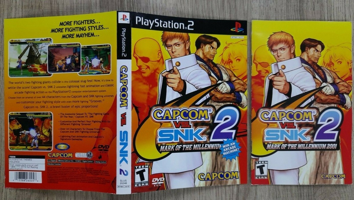 AUTHENTIC COVER & MANUAL ONLY - NO GAME - CAPCOM VS SNK 2 - PS2 | eBay
