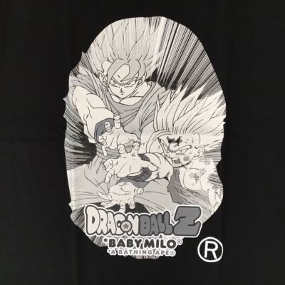 BAPE × Dragon Ball Z BIG APE HEAD T-shirt goku Black A Bathing Ape