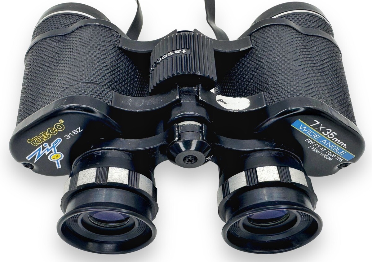 Vintage Tasco Zip 318Z Binoculars 7 x 35 Wide Angle with
