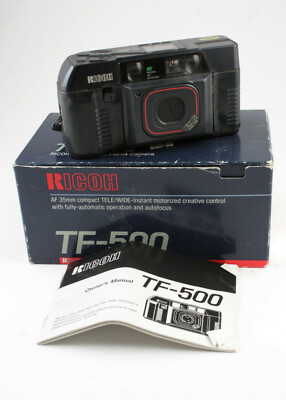 Ricoh - TF-500 Point & Shoot 35mm AF Camera w/Box & Manual - Parts
