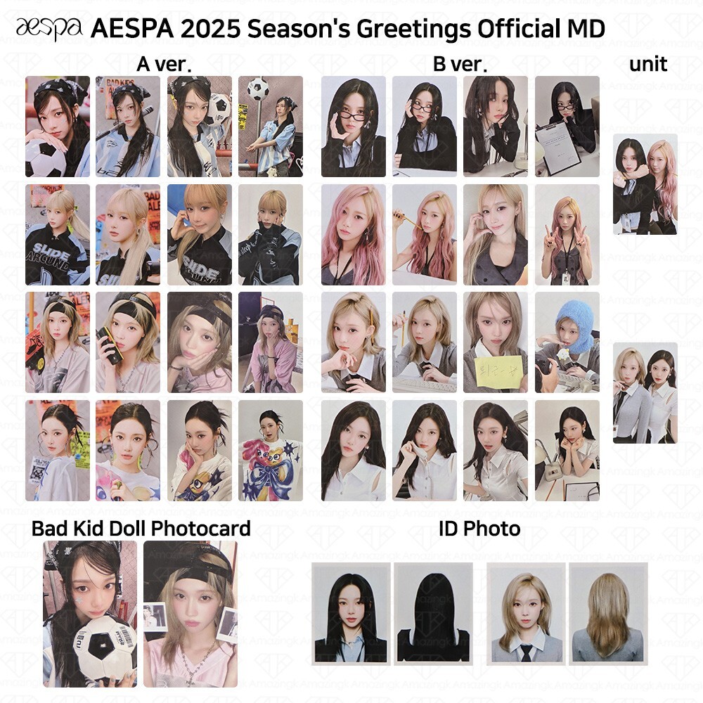 Aespa 2025 Season's Greetings Official MD Trading Card Bad Kid