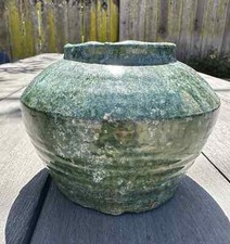 Y2463 時代物 中国 青磁 染付 青花獣双耳瓶 大花瓶 高さ26㎝ Y2463