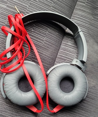 Sony MDR-XB450 Wired On Ear Extra Bass Headphones Red | eBay