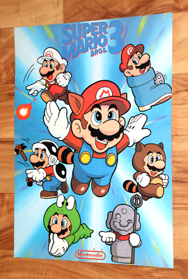 1988年当時物 スーパーマリオ3 B2ポスター 激レア Super Mario Bros. 3