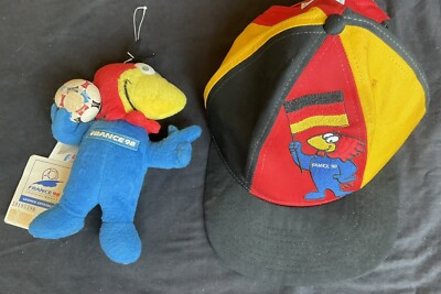 2pc FOOTIX France 98 Mascot FIFA Football World Cup Plush Doll