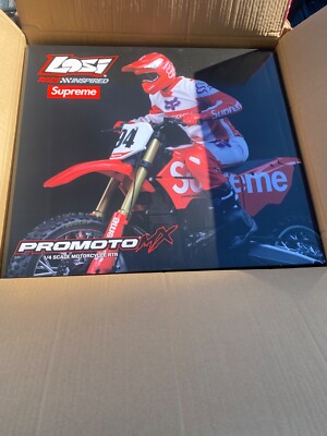 Supreme X Losi RC Dirt Bike 1:4 Motorcycle Fox Racing Gear Red