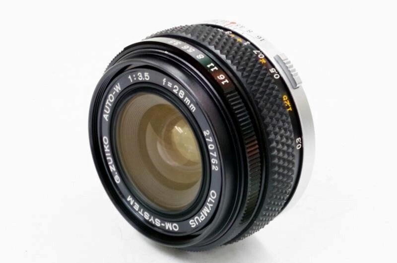 Olympus OM G.Zuiko Auto-W 28mm F3.5 Wide Angle Prime Lens Full