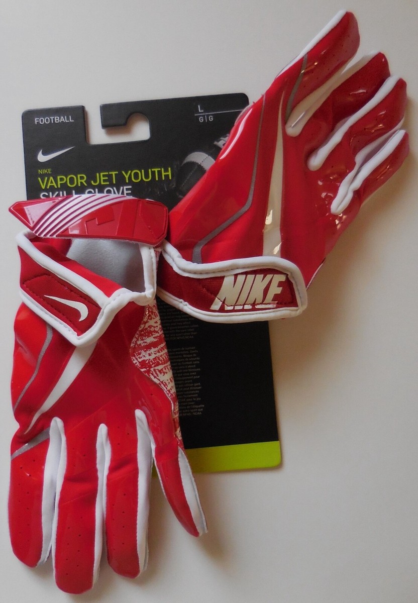 Nike Vapor Jet Skill 4.0 Football Gloves Youth University Red