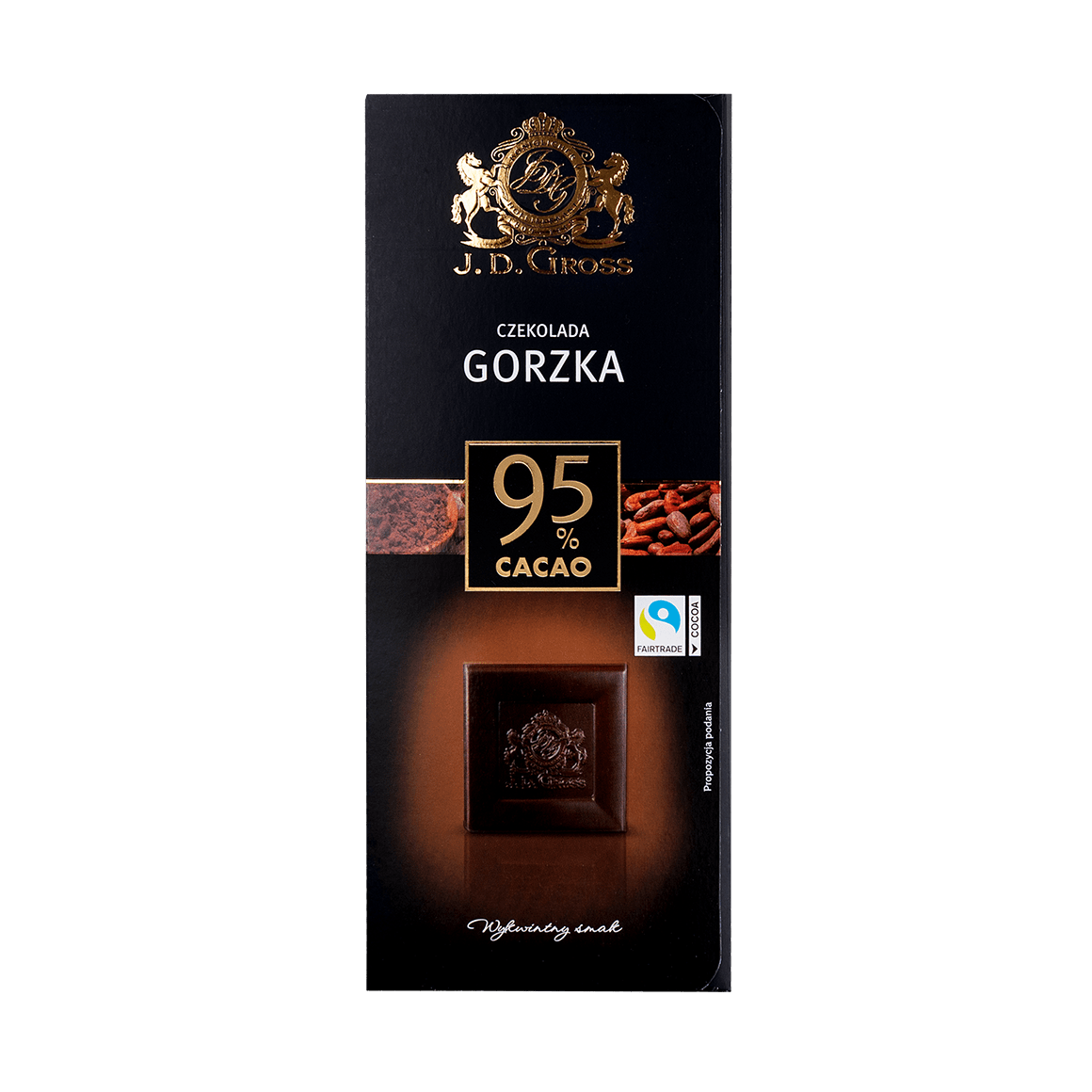 3 x J.D. GROSS Dark Chocolate Bar 95% Cocoa Extra Bitter Sweets