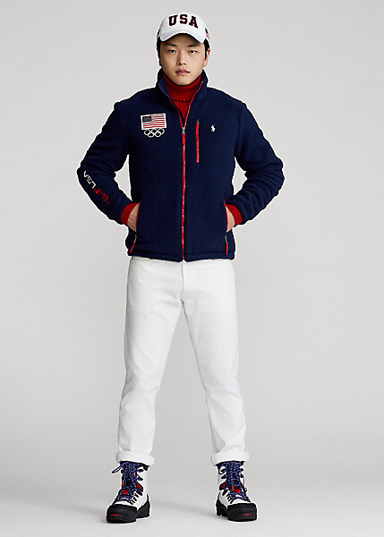 NWT Men's Polo Ralph Lauren Olympics Team USA Pile Fleece Jacket