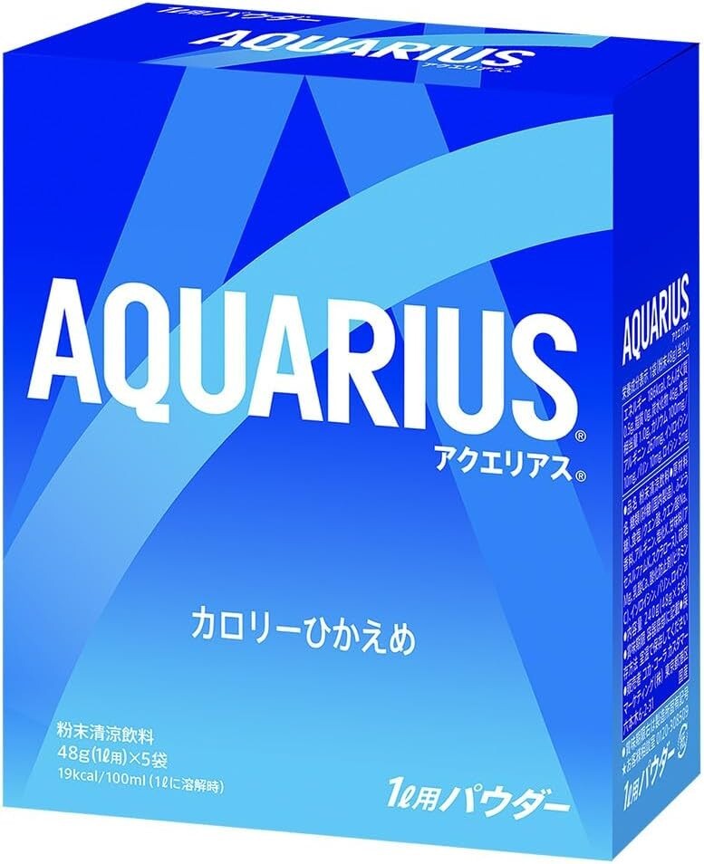 Aquarius Sports Drink Powder Type 1L 48g x 5 pack ×12box Japan