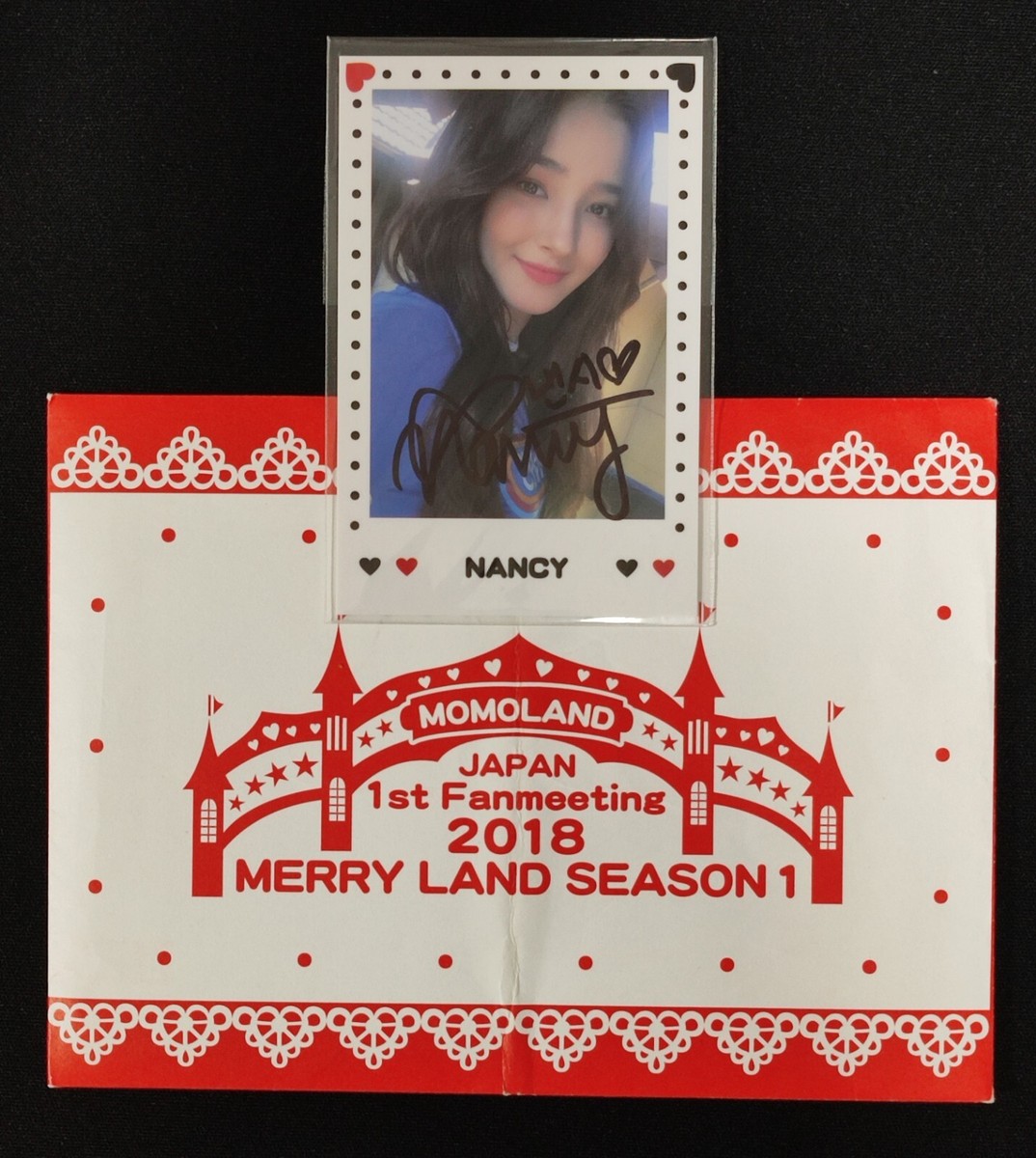 Momoland NANCY Japan 1st Fenmeeting Real Signed Photo card+Photo
