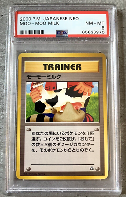 Pokémon Card Japanese Moo-Moo Milk PSA 8 NM-Mint, Neo Genesis