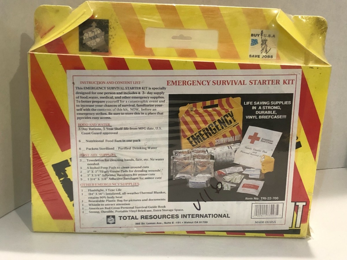 Emergency Survival Starter Kit Vintage 1992 Total Resources