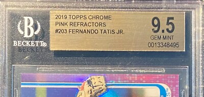 2019 Topps Chrome Pink Refractors #203 Fernando Tatis Jr, Padres