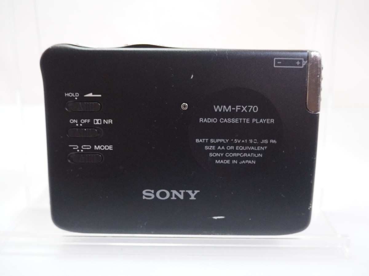 SONY WM-FX70 Walkman AM/FM Radio Cassette Player Japan Black For