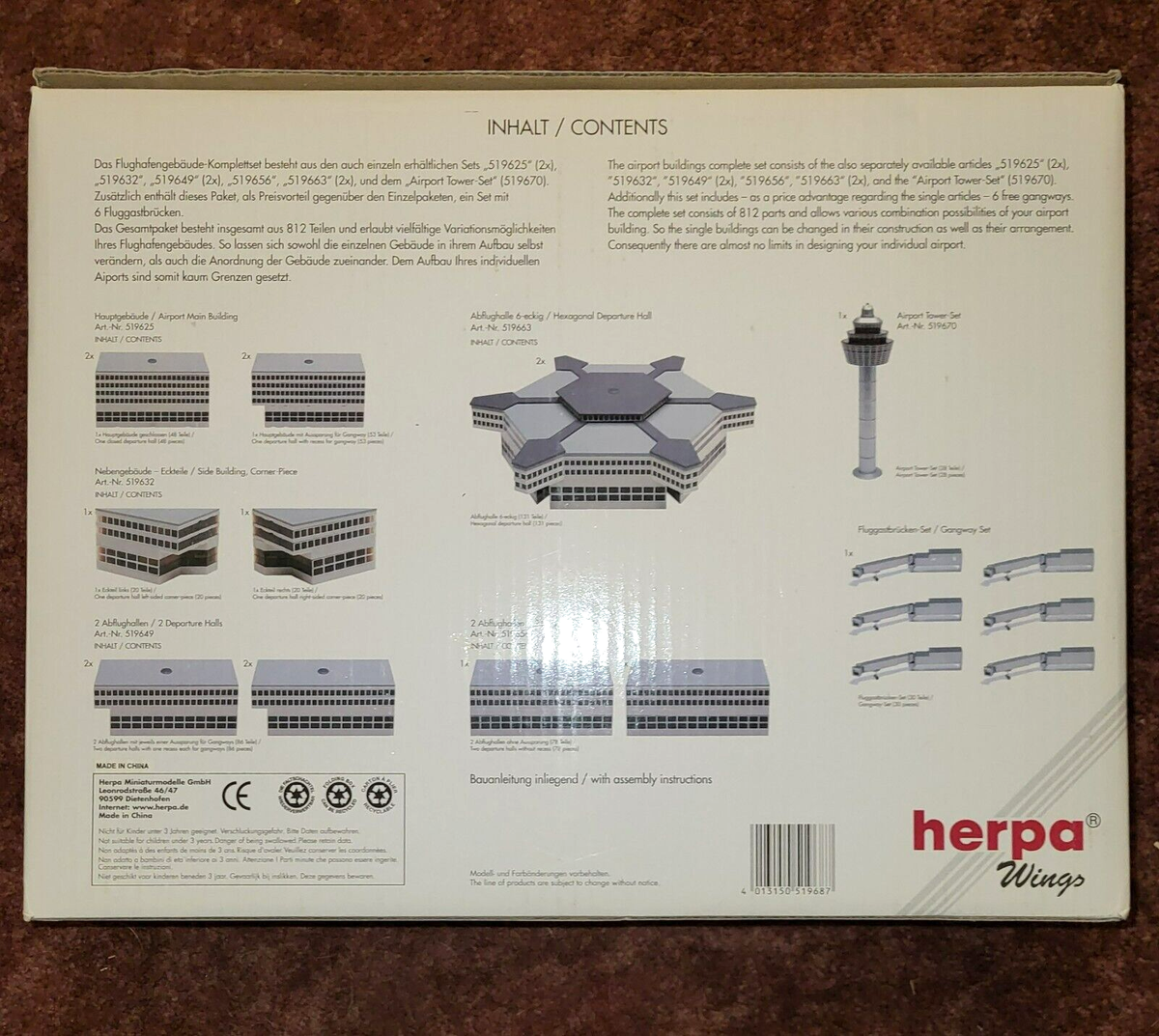 Herpa Wings 1:500 Airport Buildings Construction Kit Art.-No