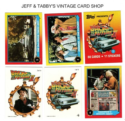 1989 TOPPS BACK TO THE FUTURE II CARDS/STICKERS/SEE DROP DOWN MENU