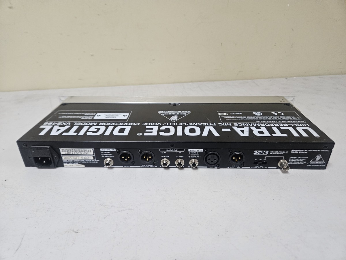 BEHRINGER VX2496 ULTRA VOICE DIGITAL PROCESSOR 24 BIT PARTS OR